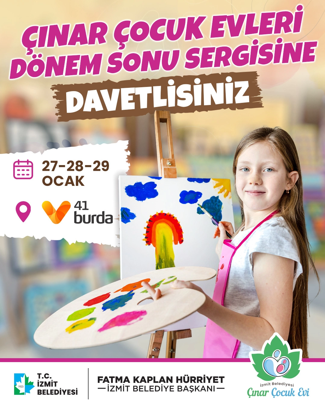 Çınar Çocuk Evleri dönem sonu sergisi 27 Ocak’ta açılıyor