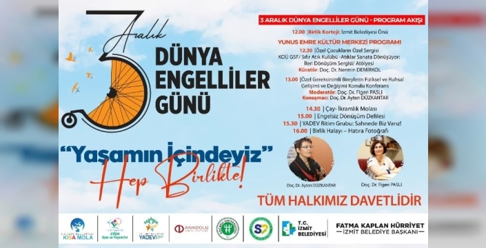 İzmit’te 3 Aralık için anlamlı buluşma: Hep birlikte yaşamın içindeyiz